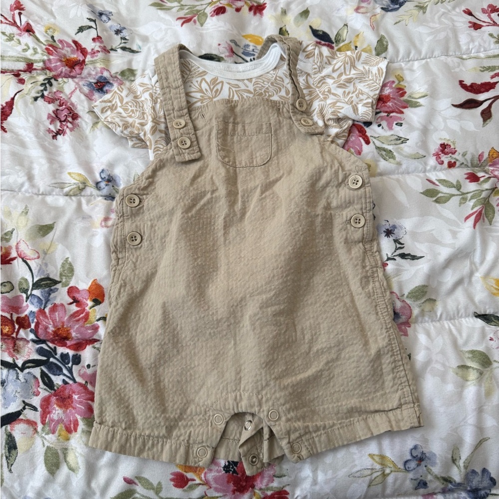 Tan Kids Overalls